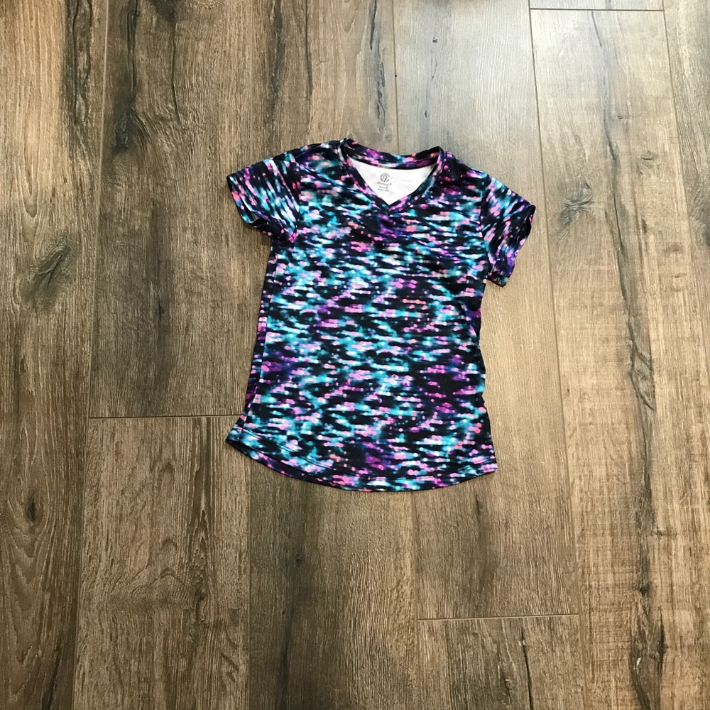 Multi colored exercise shirt